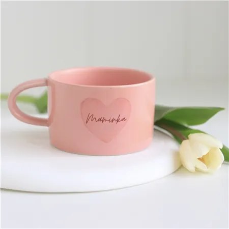 Ružový hrnček s menom
