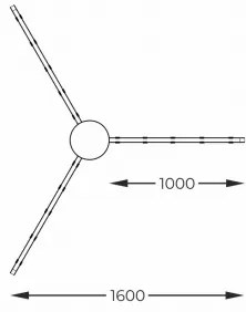 Zuma Line 20008-3X1BK - LED Prisadený luster BALBO LED/42W/230V 3000/4000/6000K