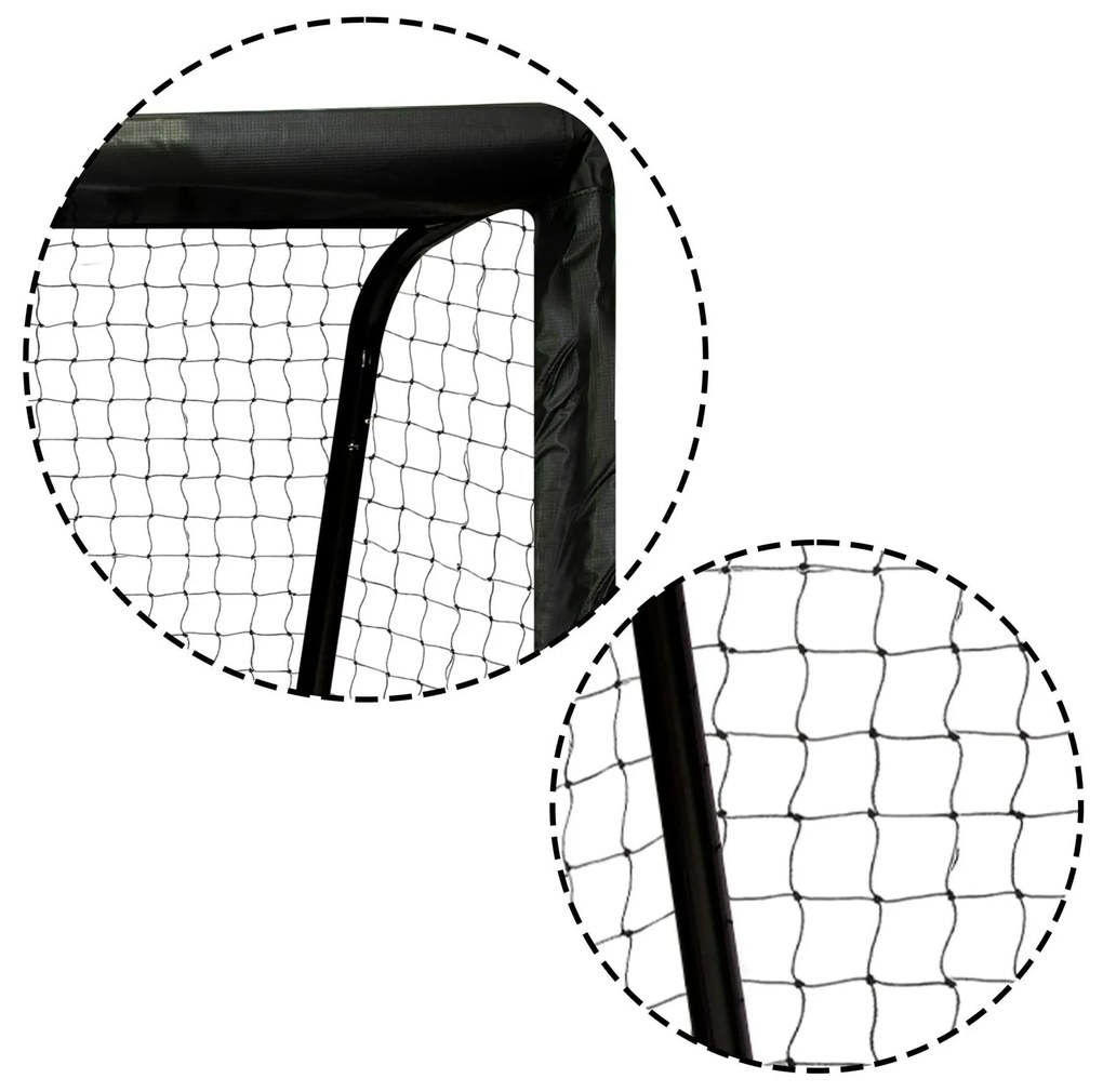 Neo-Sport Futbalová bránka 180 x 120 x 60 cm NS-463 čierno-červená