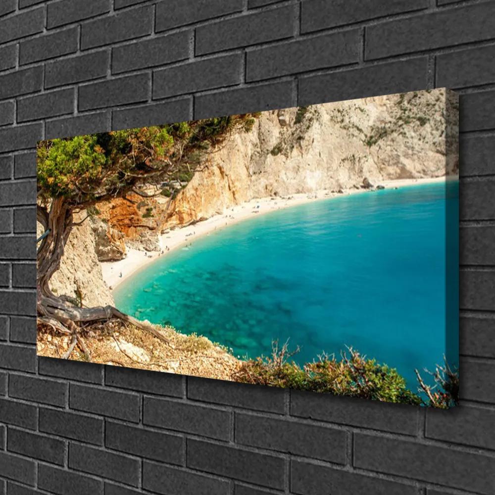 Obraz Canvas Záliv more skaly pláž 140x70 cm