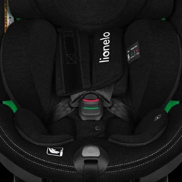 Lionelo - Autosedačka s otočnou základňou HARMONY i-Size 40-150 cm čierna