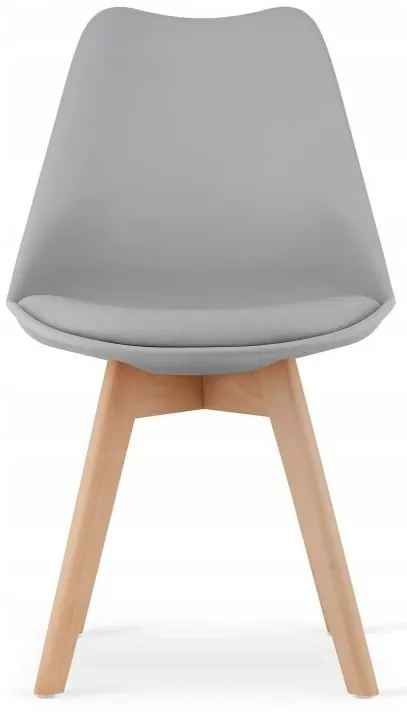 Jedálenská zostava TODI 60cm okrúhly stolový set biely+ 2 stoličky MARK sivé