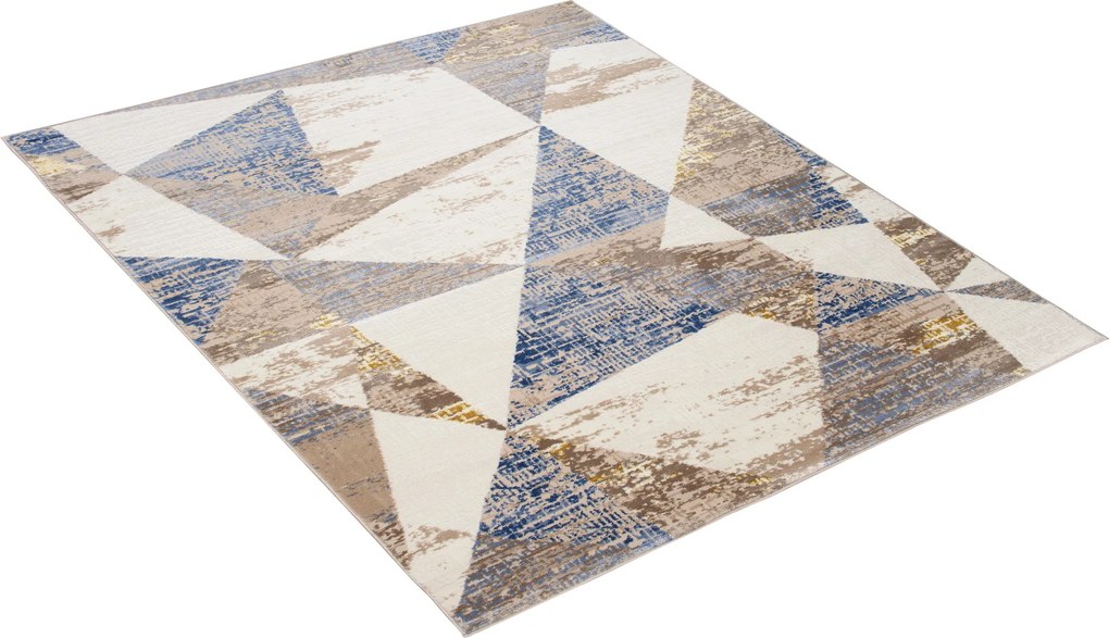 TA Koberec D663M BIELA/TMAVOMODRÁ ASTHANE Rozmer: 80x150 cm