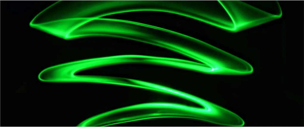 Obraz - neónové vlny (120x50 cm)