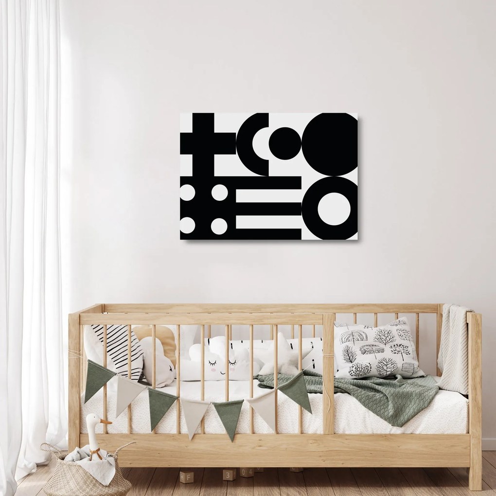 Sklenený obraz - Geometrická abstrakcia N⁰3 (70x50 cm)