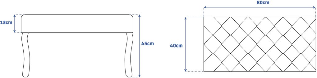 domtextilu.sk Lavica do predsiene v sivej farbe 80 cm 14895