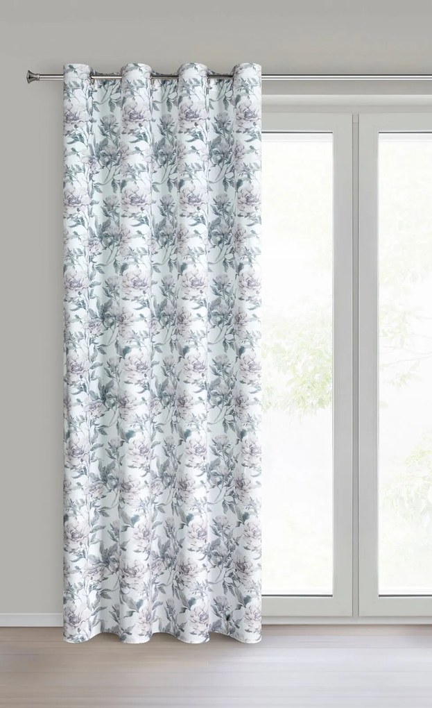 ZATEMŇOVACÍ ZÁVES NA KRÚŽKOCH BEVERLY 140X250 CM KVETY
