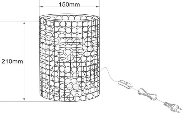 Lucide 78597/01/60 - Stolná lampa EXTRAVAGANZA MARBELOUS 1xE14/40W/230V modrá