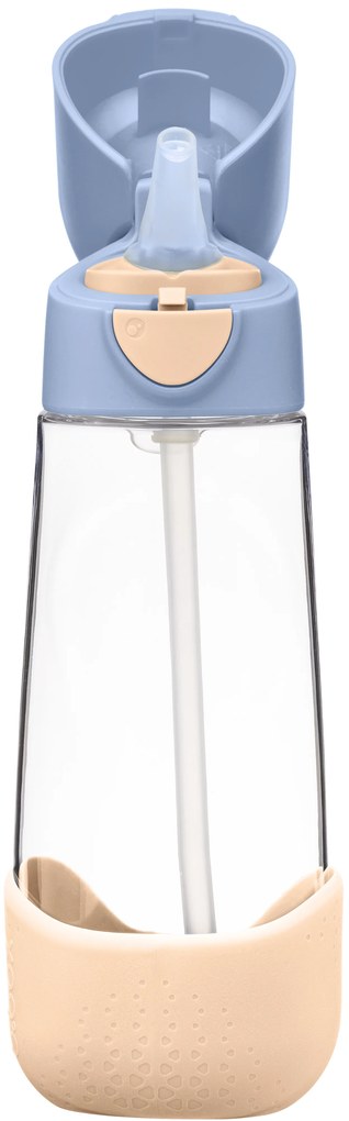 Fľaša na pitie so slamkou 600 ml - broskyňová