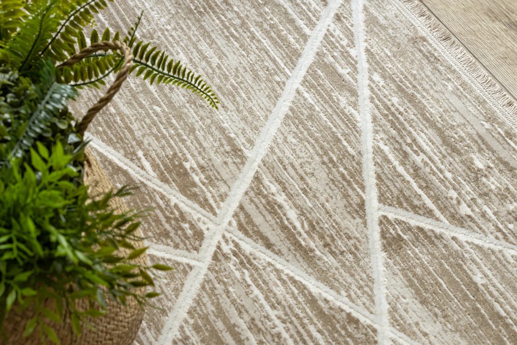 Koberec DUKE 51557béžovo/krémový - Geometrický, štrukturálny