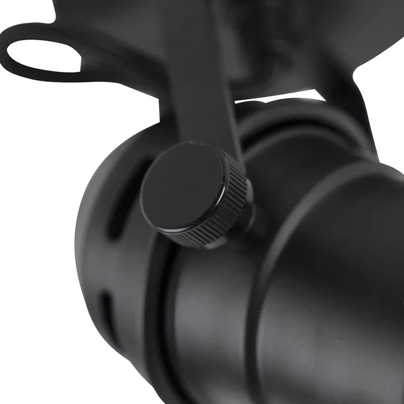 Priemyselné bodové svetlo čierne otočné a nakloniteľné bez tienidla - Movie