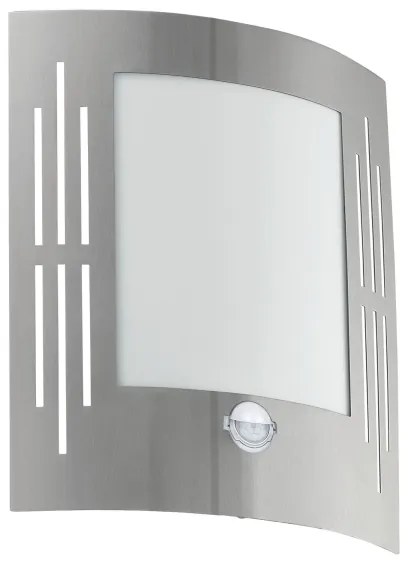 EGLO 88144 - Senzorové vonkajšie nástenné svietidlo CITY 1xE27/15W/230V IP44