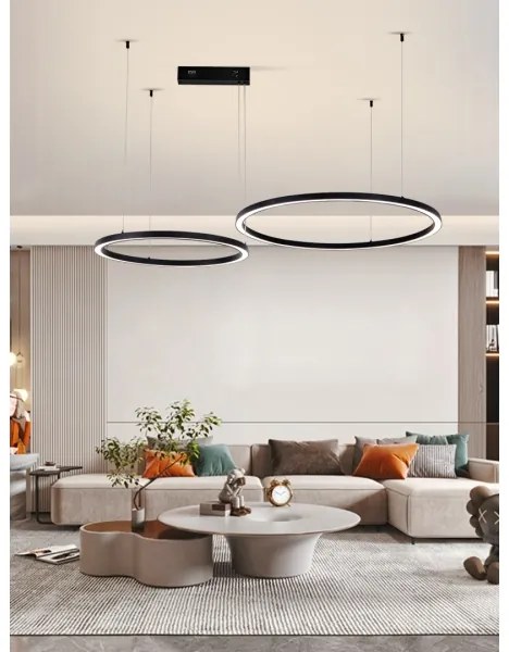 Immax NEO 07216L - LED Stmievateľný luster FINO 93W/230V 60/80cm čierna Tuya+DO