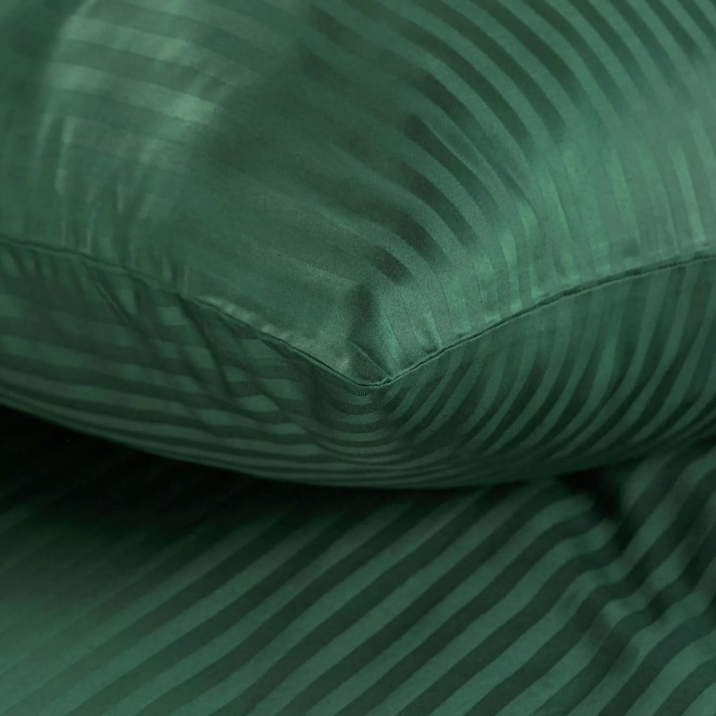 SATÉNOVÉ OBLIEČKY VERA 160X200 CM, 2 KS 70X80 CM TMAVOZELENÉ