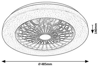 Rabalux DALFON2 LED stropné svietidlo s ventilátorom 71329