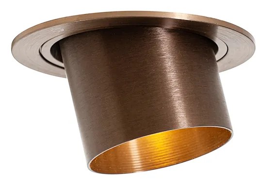 Inteligentné zapustené bodové svietidlo tmavý bronz okrúhle naklápacie vrátane Wifi GU10 50mm - Installa