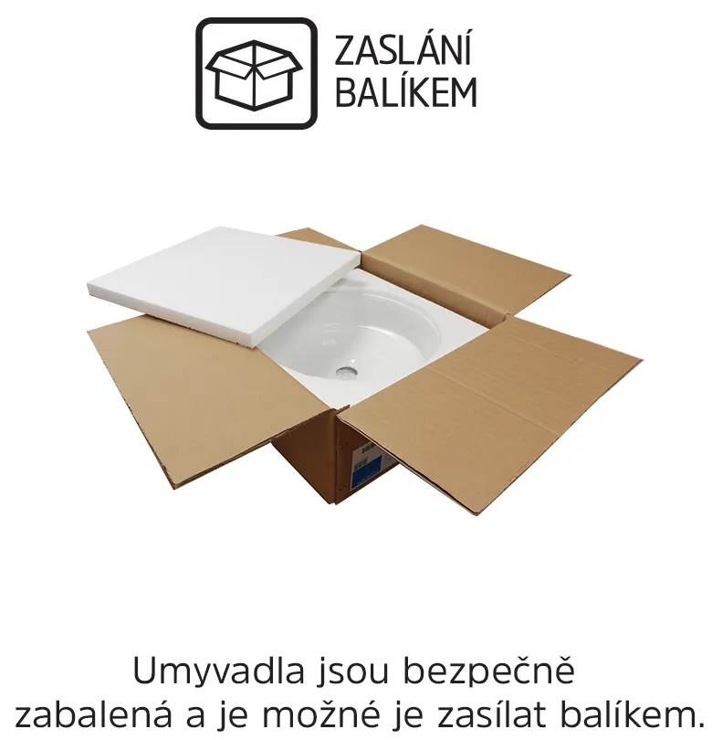 Mereo Mereo, Umývadlo na dosku bez prepadu, 400x400x145 mm, okrúhle, keramické - pre zaslanie balíkom, MER-UC404015CP