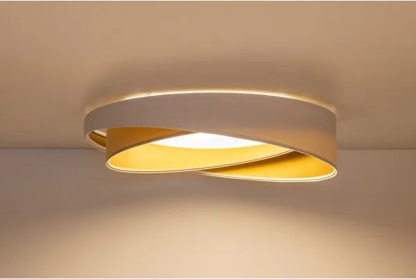 LED stmievateľné stropné svietidlo SM. GALAXY M. 24W/230V pr. 55 cm biela/béžová/zlatá + DO