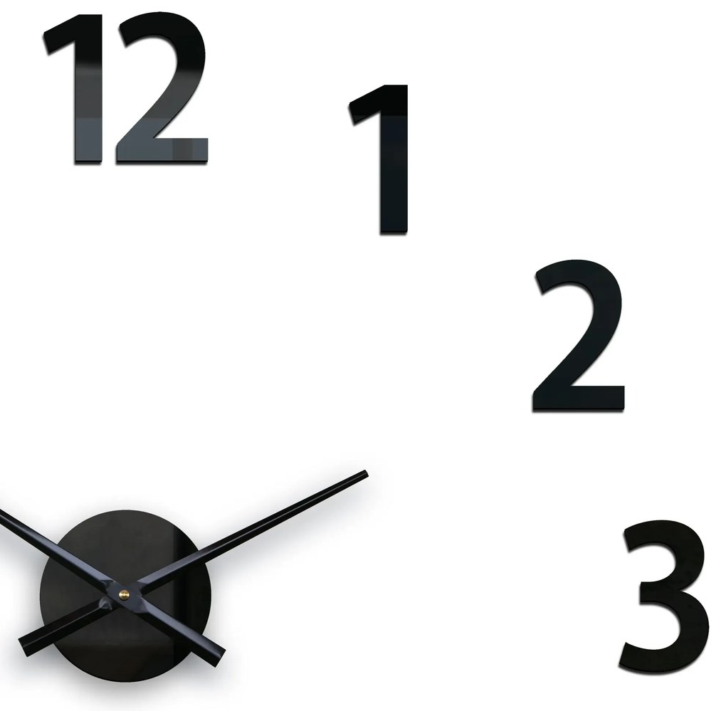 Nástěnné samolepící hodiny Amadeus 75 cm černé