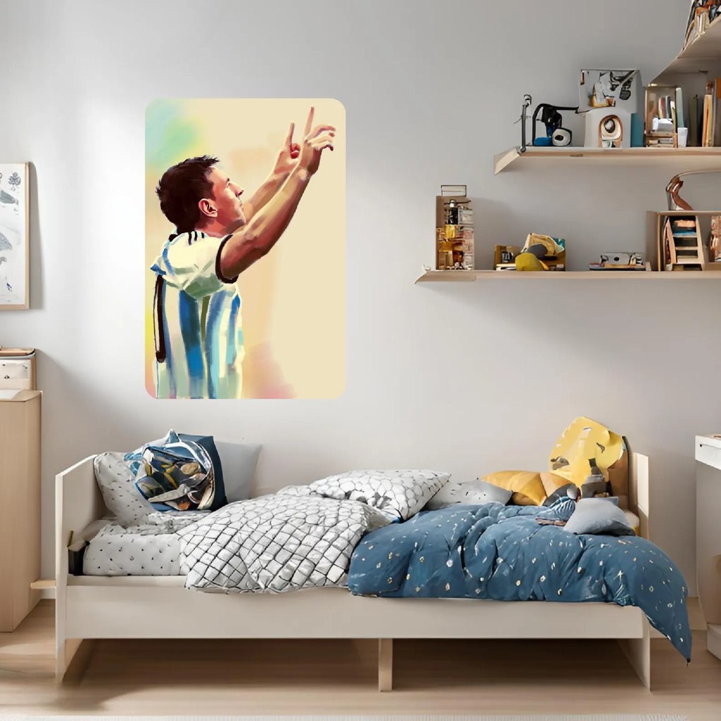 Textilná nálepka na stenu "MESSI"