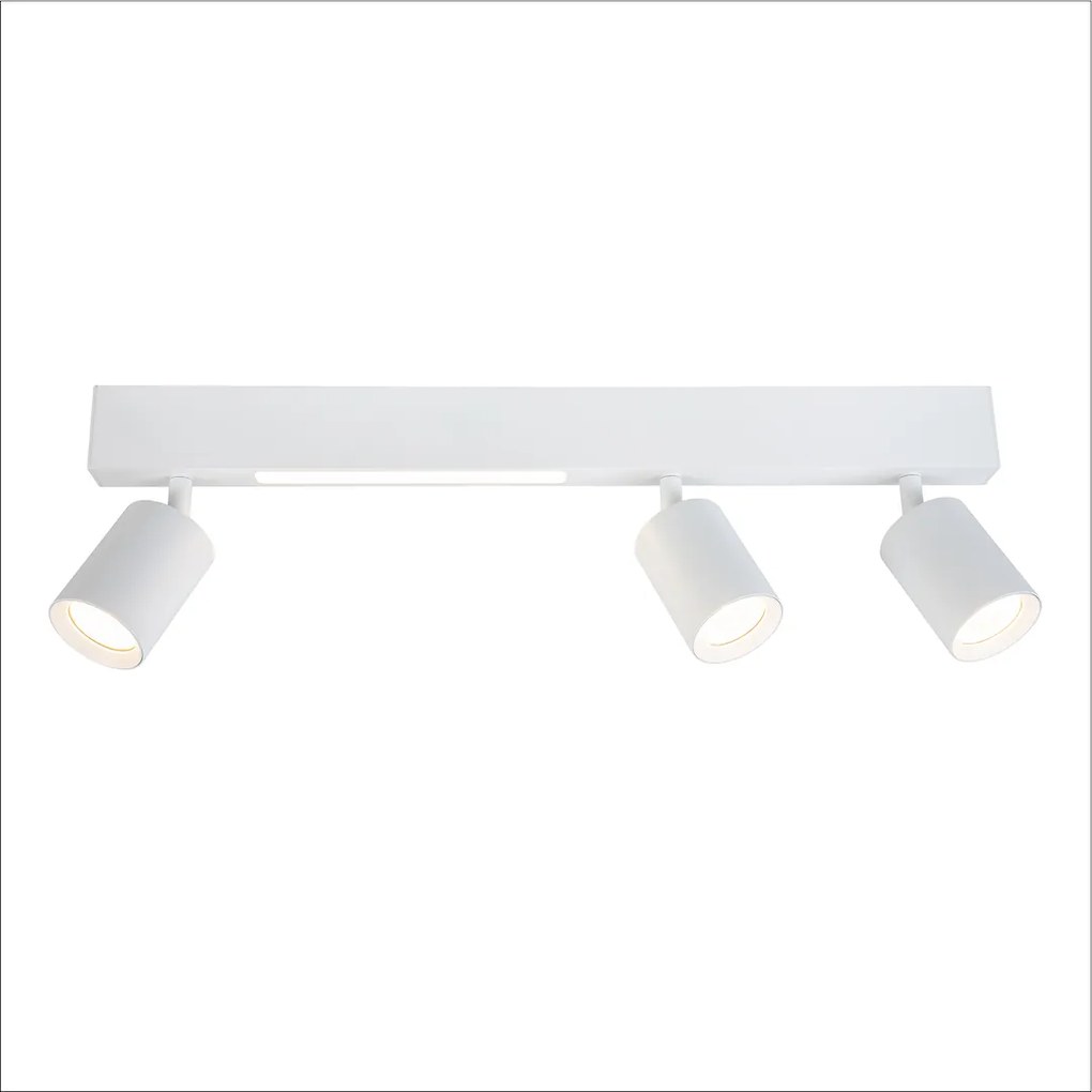EUlight Stropné svietidlo Magnet, 3x biele kovové tienidlo + 1x LED 5W, w