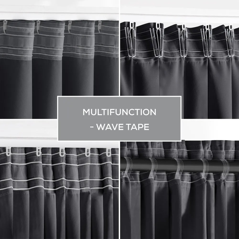 Tmavosivý dimout záves 140x245 cm Kierra – Restilo