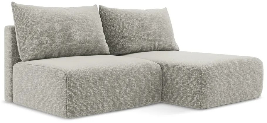 Svetlosivá rozkladacia/s úložným priestorom rohová pohovka (pravý roh) Kalena – Makamii