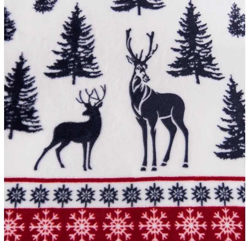 Sada mikroplyšových obliečok TWINKLE CHRISTMAS farebné + obliečka mikroplyš SOFT 180x200 cm biele, dvojlôžko