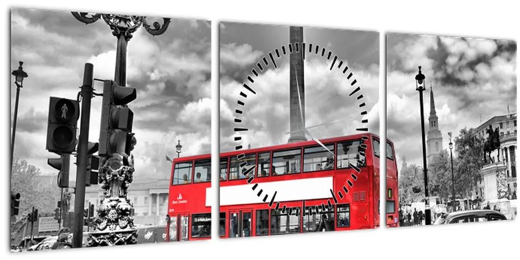 Obraz - Trafalgar Square (s hodinami) (90x30 cm)