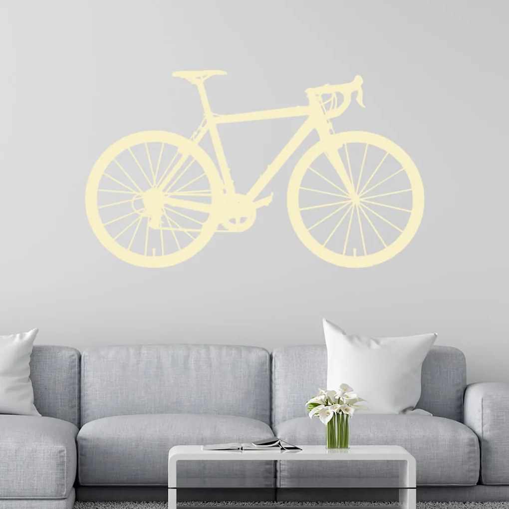 Veselá Stena Samolepka Bicykel Farba: hnědá, Veľkosť: 100 x 58 cm