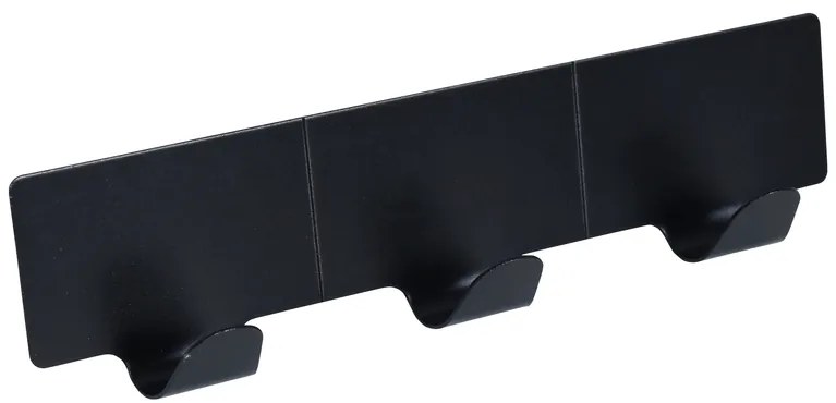 BISK Erga Trendy, samolepiaci 3-háčik na uteráky, čierna matná, ERG-08283