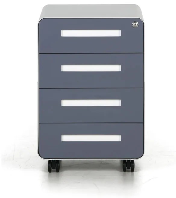 Kancelársky mobilný kontajner METAL, 4 zásuvky, grafit