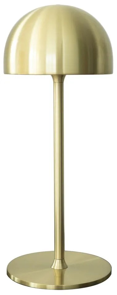 LED stolová lampa na diaľkové ovládanie v mosadznej farbe s kovovým tienidlom (výška 30 cm) Tim – Sirius