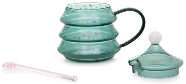 Hrnček BENICA stromček, s vrchnákom 865232 400 ml