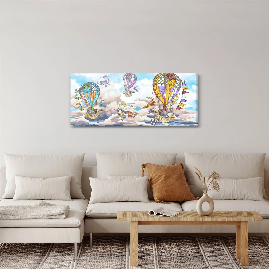 Obraz - Výprava v oblakoch (120x50 cm)