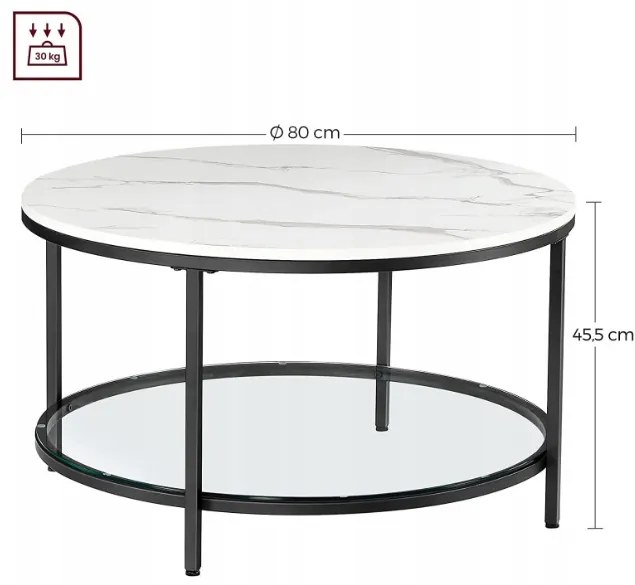 TRENDIE Kávový stolík Marble
