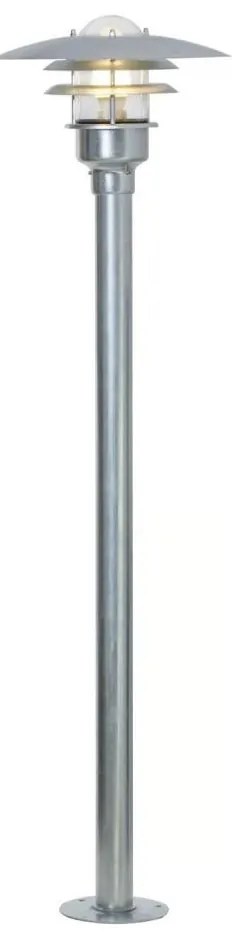 Nordlux - Vonkajšia lampa LONSTRUP 1xE27/60W/230V IP44 matný chróm 116 cm