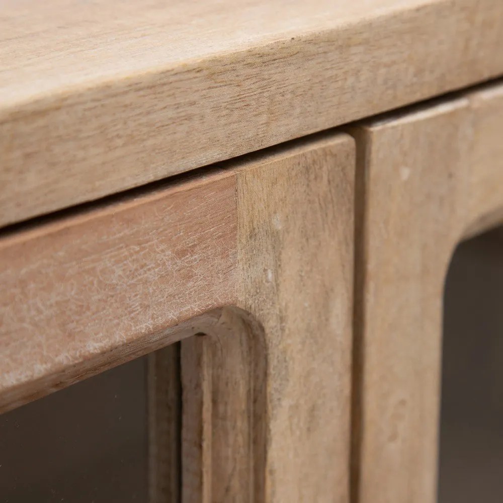 Vitrína z mangového dreva v prírodnej farbe 160x71 cm – Ixia