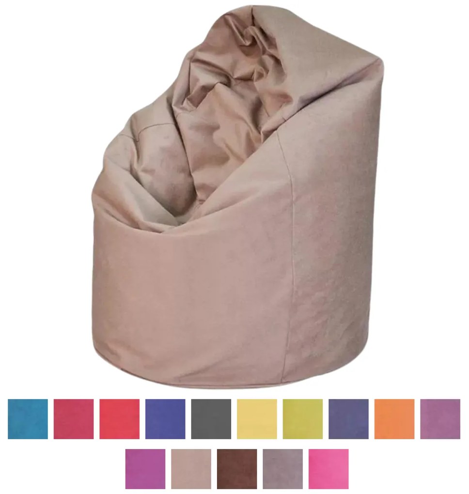 Sedací vak Amore – extra mäkký vak z plyšu pre maximálne pohodlie Farba: A46 - fuchsia