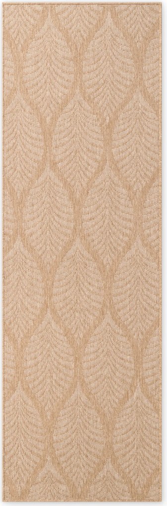 NORTHRUGS, Koberec behúň Duet Liora 106247 Beige/White - na von aj na doma, 80x250, béžová, chodba / predsieň
