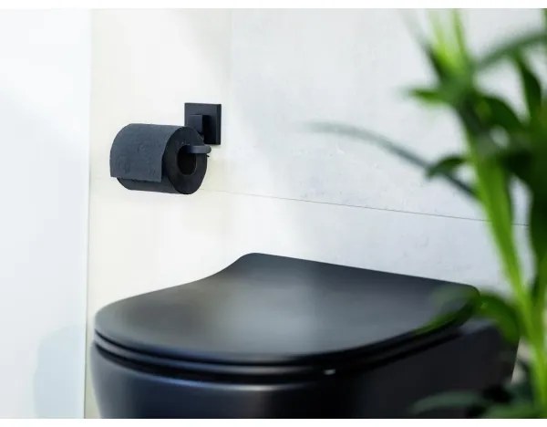 WENKO 71447800 - Držiak toaletného papiera VACUUM-LOC QUADRO ED 14x11 cm čierny