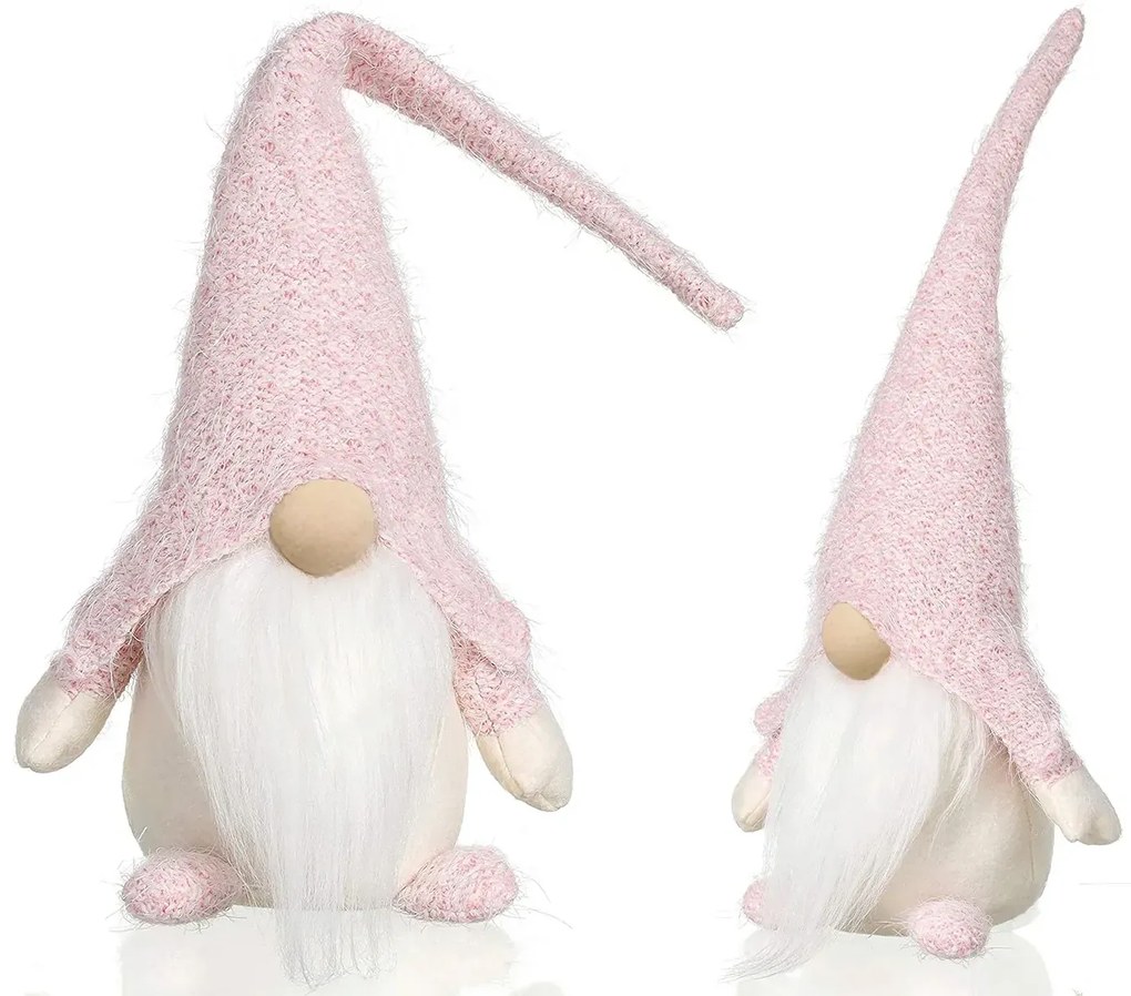 Vianočný škriatok 50 cm - ružový