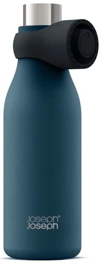 Tmavomodrá cestovná antikoro fľaša 500 ml Loop – Joseph Joseph