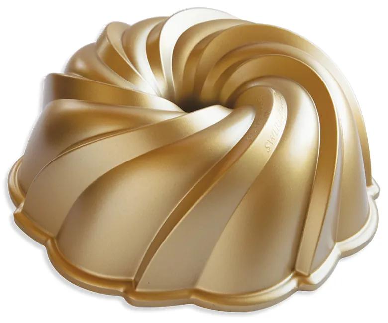 Panvica Nordic Ware Swirl bundt, 10 šálok, zlatá, 94077