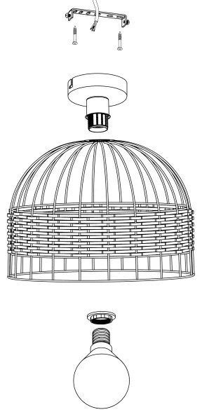 Eglo 43398 - Stropné svietidlo ANWICK 1xE27/60W/230V