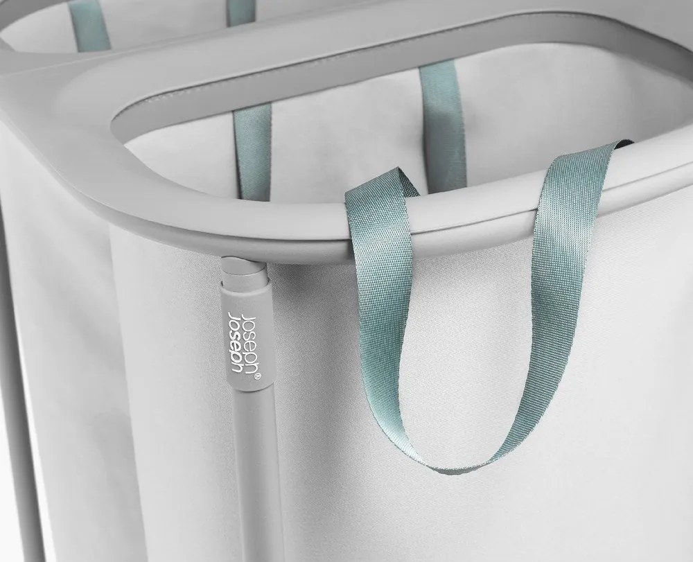Svetlosivý látkový kôš na bielizeň 2x40 l Duo – Joseph Joseph