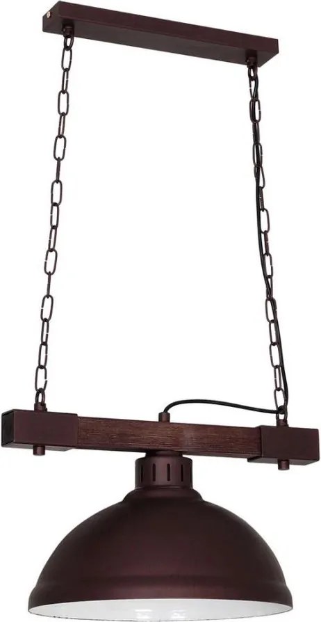 Luster na reťazi HAKON 1xE27/60W/230V tmavé drevo