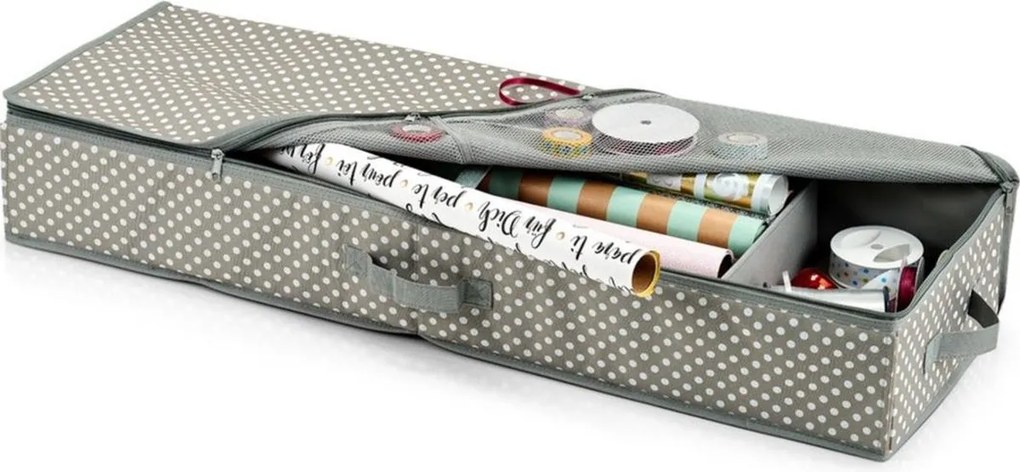 Zeller Present 2. akosť - Organizér na baliaci papier a potreby, úložný box na zips, GIFTWRAP