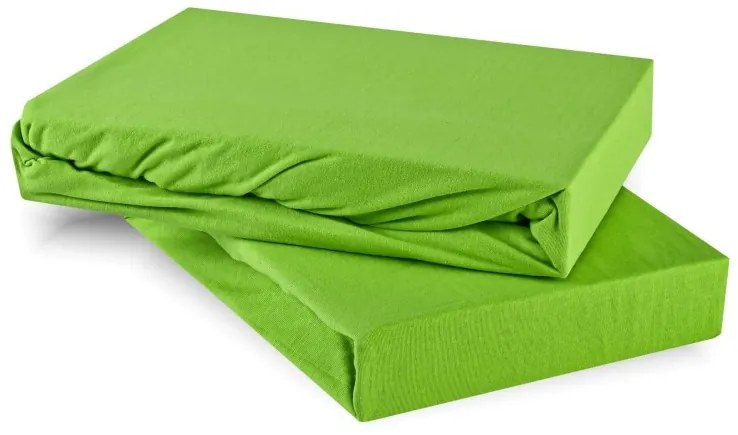 Plachta posteľná zelená jersey EMI, Plachta 90 (100)x200