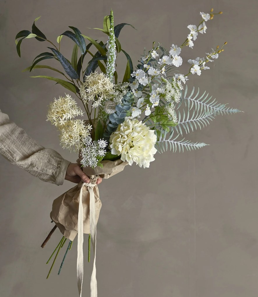 Bloomingville Umelá kytica Symphonie Bouquet White